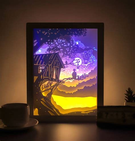 Printable 3d Paper Cut Light Box Template
